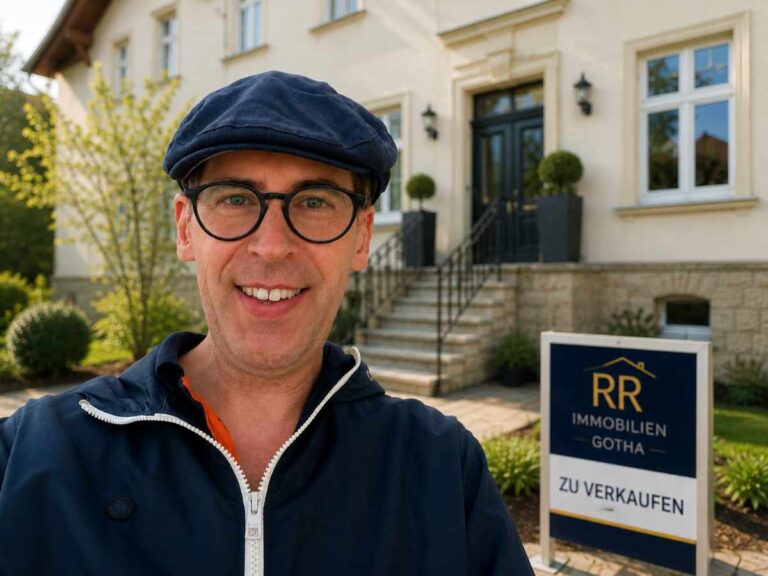 Ronald Rassmann von RR Immobilien Gotha vor einem Wohnhaus